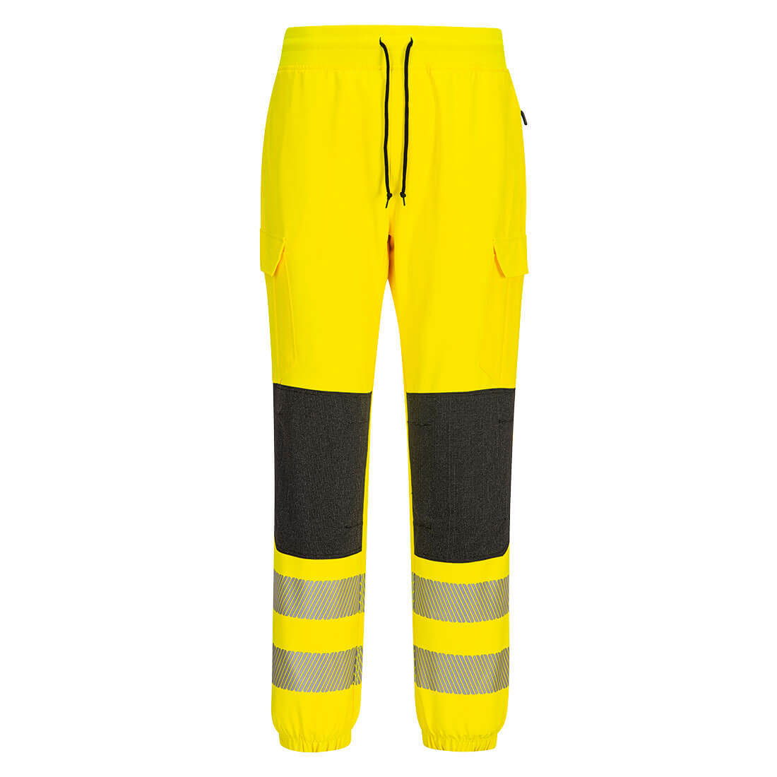 Portwest KX346 KX3 Hi-Vis Flexi Class 2 Jogger Pants 1#colour_yellow-black