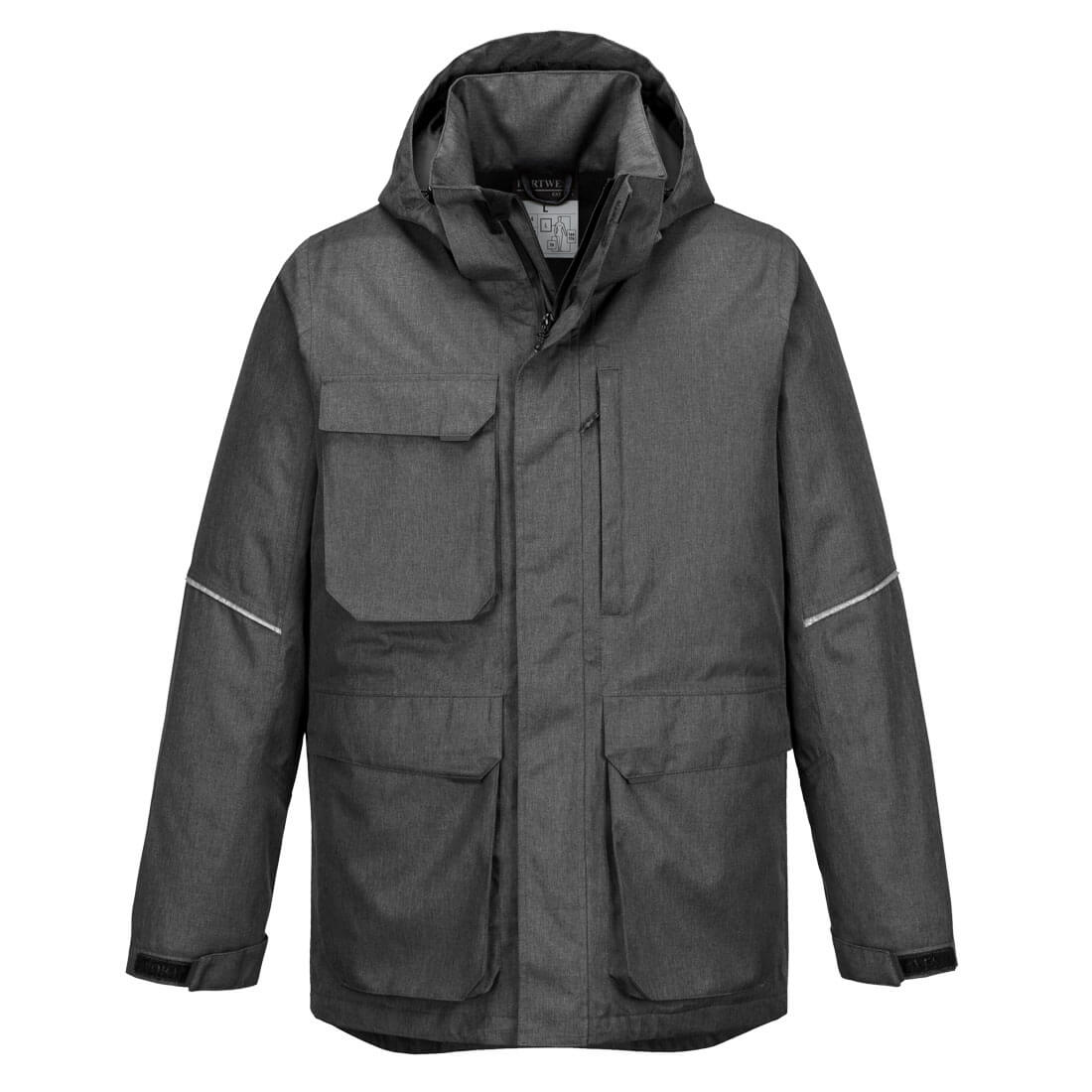 Portwest KX360 KX3 Parka Jacket 1#colour_grey-marl