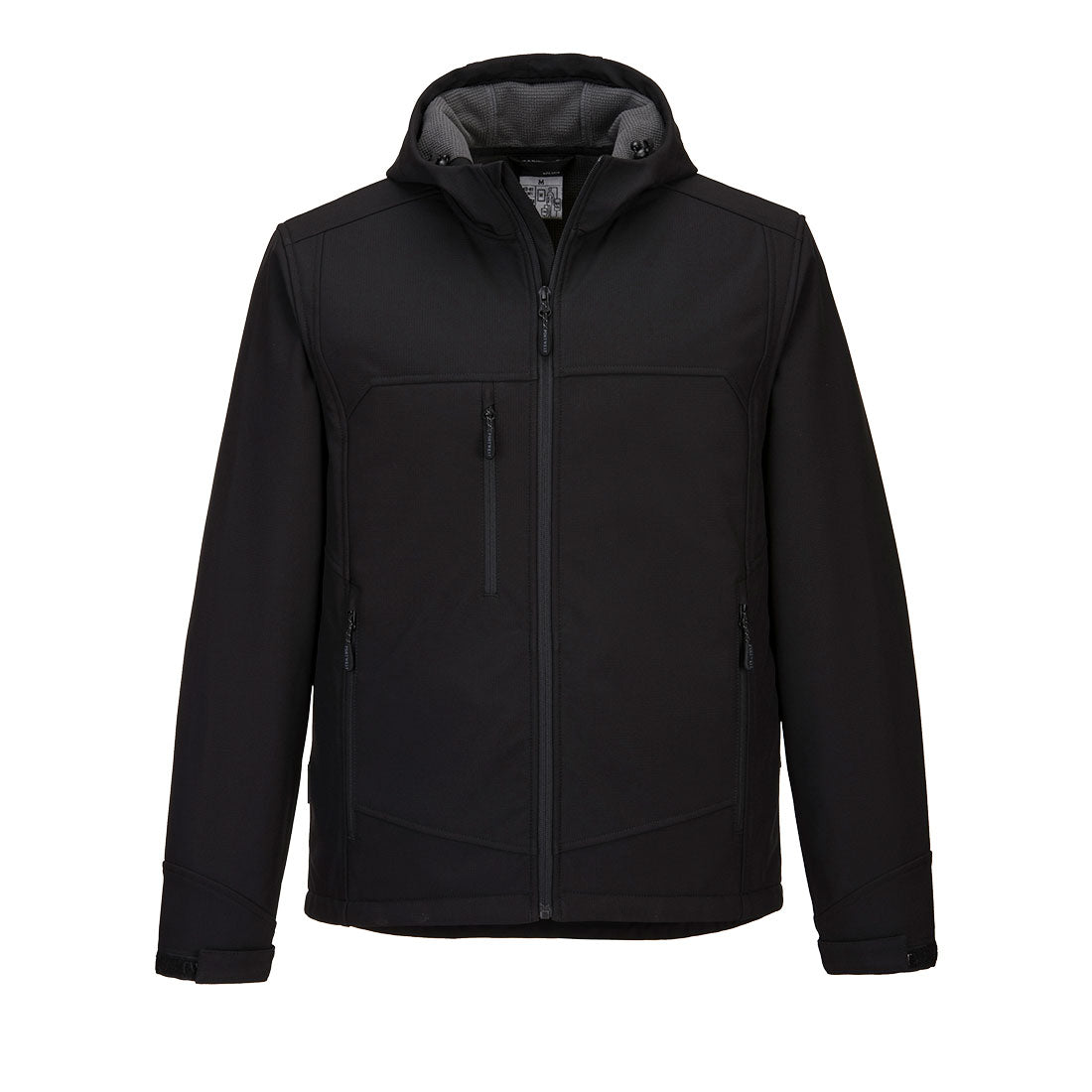 Portwest KX362 KX3 Hooded Softshell Jacket 1#colour_black