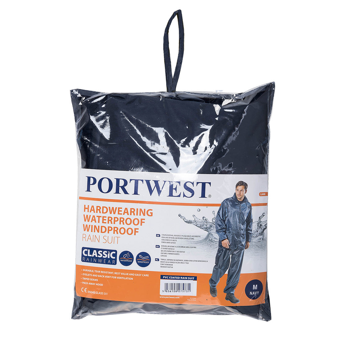 Portwest L440 Essentials Rainsuit (2 Piece Suit) 1#colour_navy
