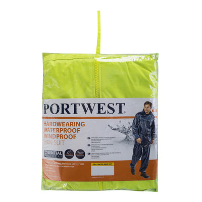 Portwest L440 Essentials Rainsuit (2 Piece Suit) 1#colour_yellow