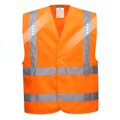 Portwest L470 Vega Hi Vis LED Vest 1#colour_orange