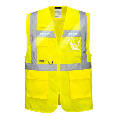 Portwest L476 Orion LED Hi Vis Executive Vest 1#colour_yellow