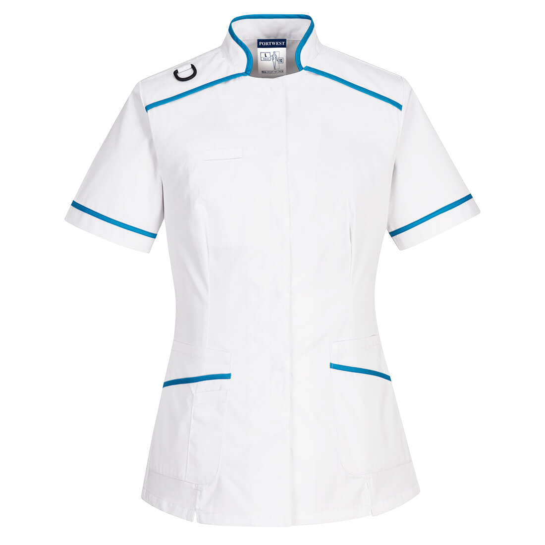 Portwest LW21 Medical Tunic 1#colour_white-aqua