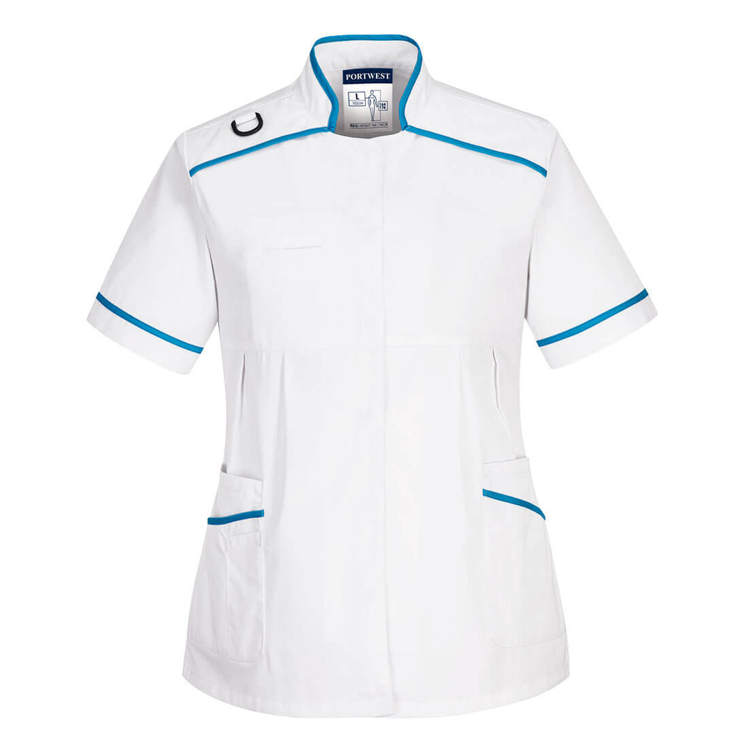 Portwest LW22 Medical Maternity Tunic 1#colour_white-aqua