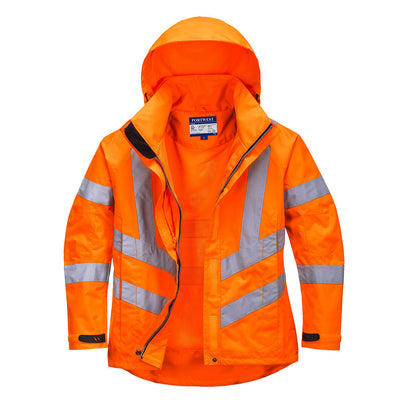 Portwest LW70 Ladies Hi Vis Breathable Jacket 1#colour_orange 2#colour_orange