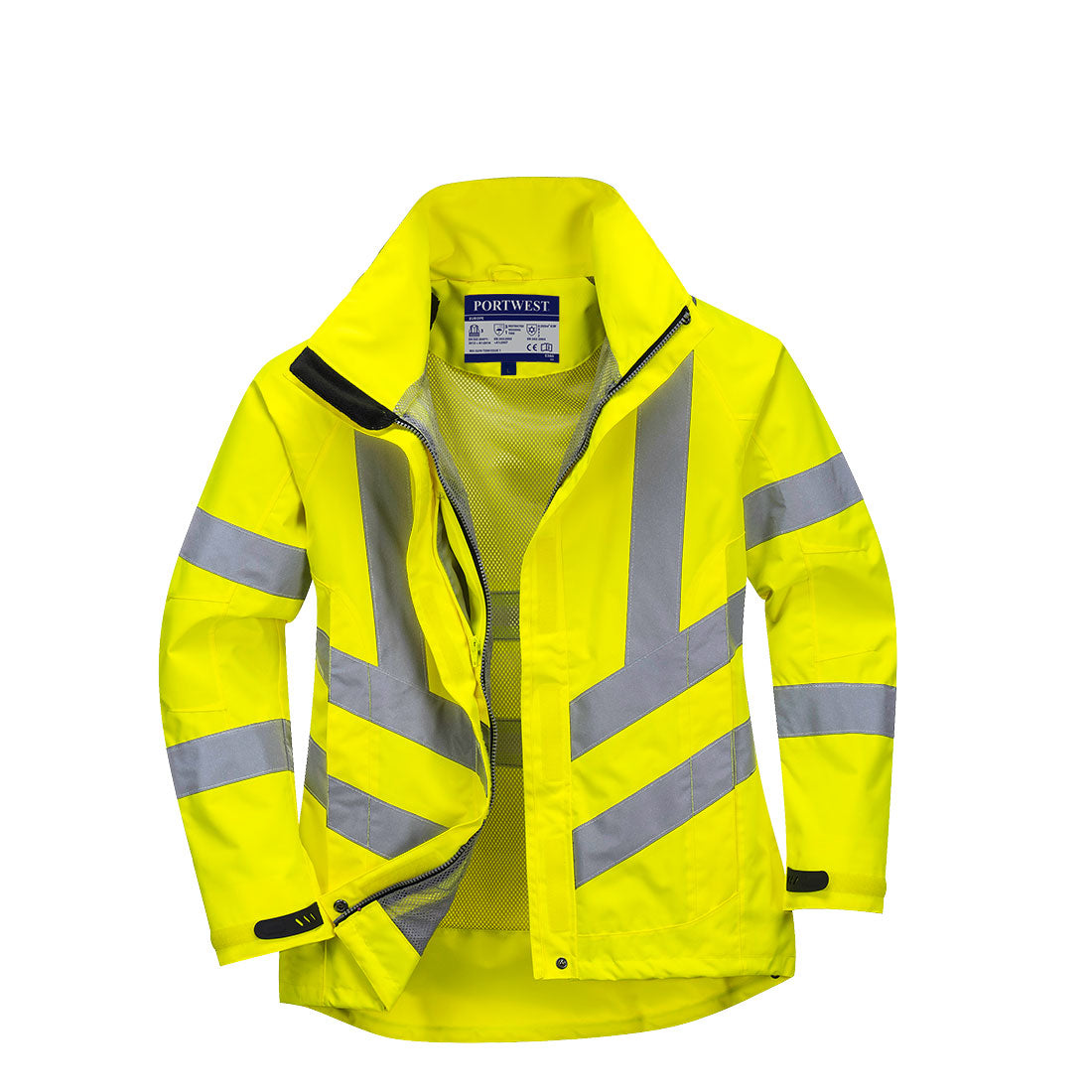 Portwest LW70 Ladies Hi Vis Breathable Jacket 1#colour_yellow 2#colour_yellow