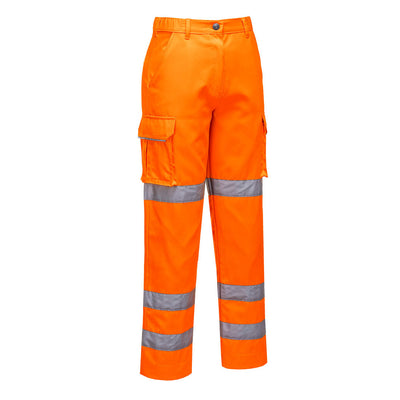 Portwest LW71 Ladies Hi Vis Trousers 1#colour_orange 2#colour_orange