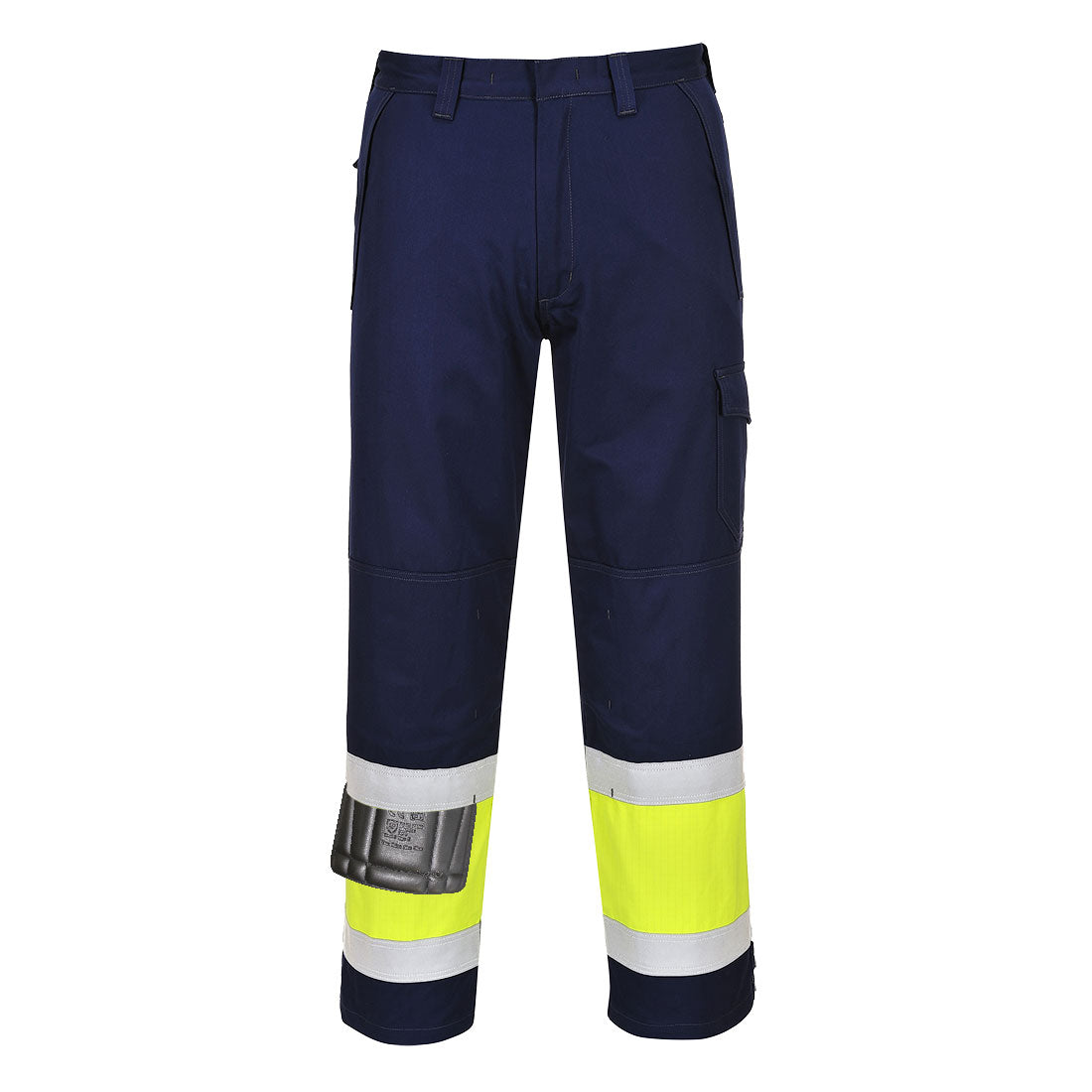 Portwest MV26 Hi Vis Modaflame Flame Retardant Trousers 1#colour_yellow-navy