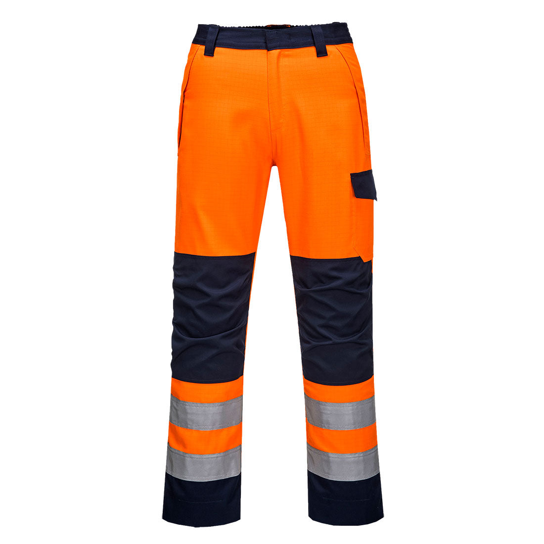 Portwest MV36 Modaflame RIS Orange/Navy Flame Retardant Trousers 1#colour_orange-navy