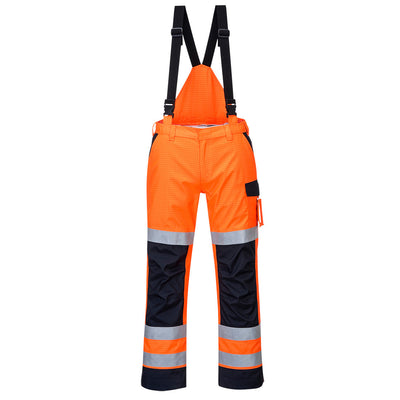 Portwest MV71 Modaflame Rain Multi Norm Arc Trousers 1#colour_orange-navy