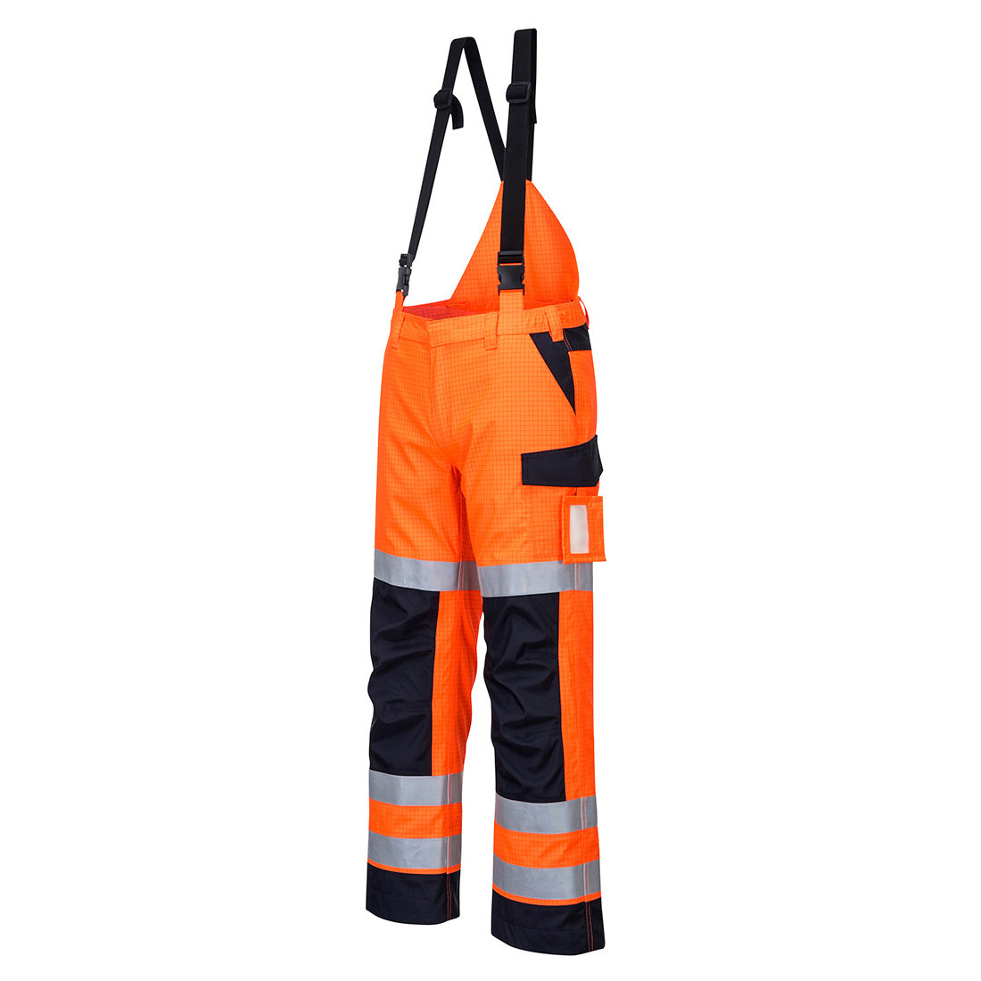 Portwest MV71 Modaflame Rain Multi Norm Arc Trousers 1#colour_orange-navy 2#colour_orange-navy