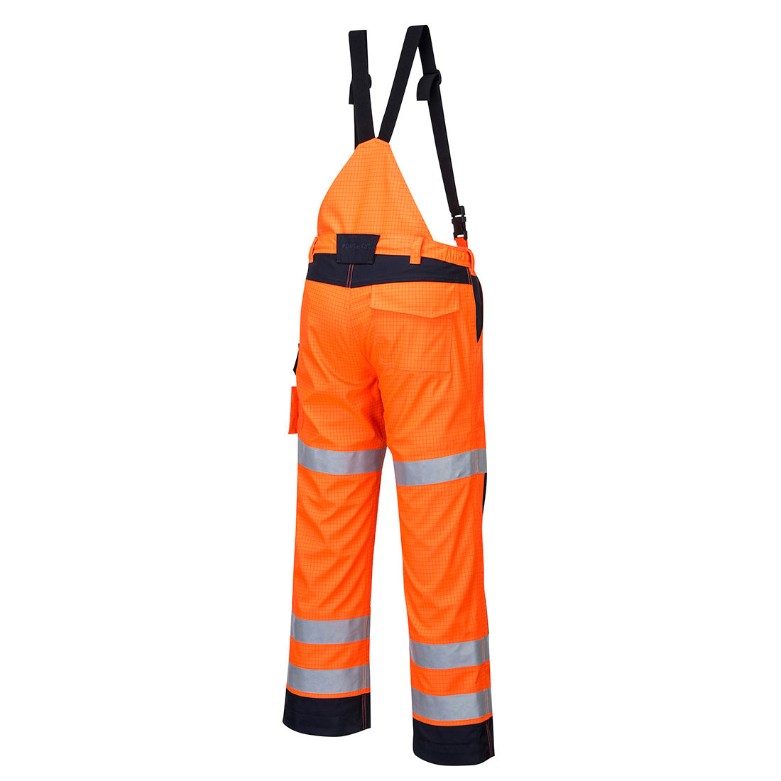 Portwest MV71 Modaflame Rain Multi Norm Arc Trousers 1#colour_orange-navy 2#colour_orange-navy 3#colour_orange-navy