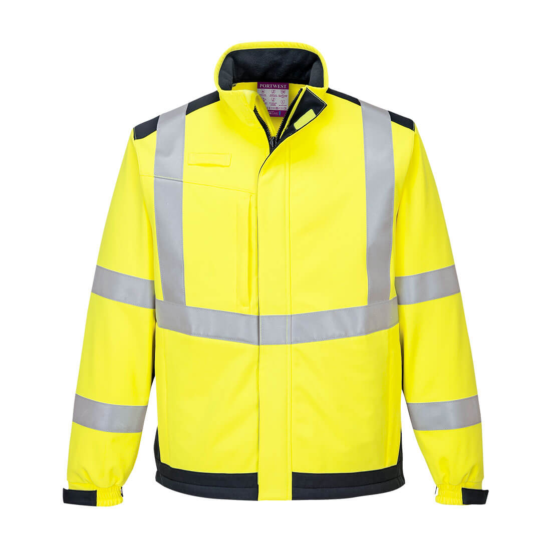 Portwest MV72 Modaflame Multi Norm Arc Softshell Jacket 1#colour_yellow-navy