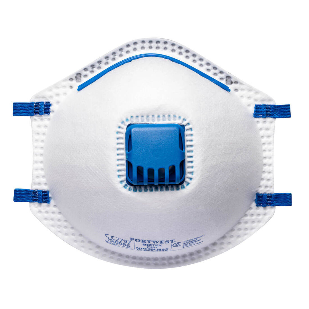 Portwest P201 FFP2 Valved Respirator 1#colour_white