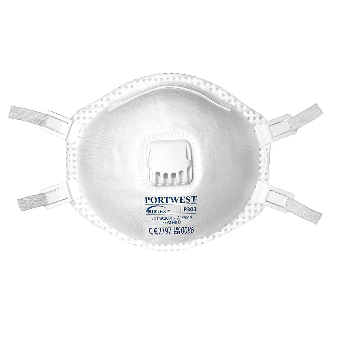 Portwest P303 FFP3 Valved Dolomite Respirator 1#colour_white