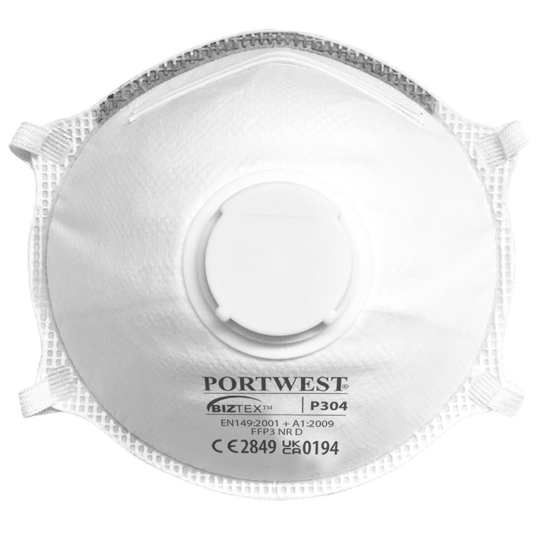Portwest P304 FFP3 Valved Dolomite Light Cup Respirator 1#colour_white