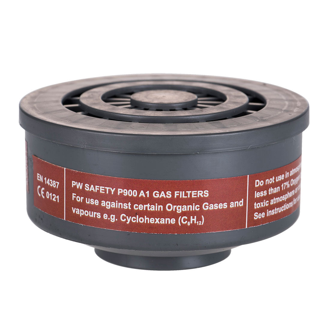 Portwest P900 A1 Gas Filter Special Thread Connection 1#colour_grey