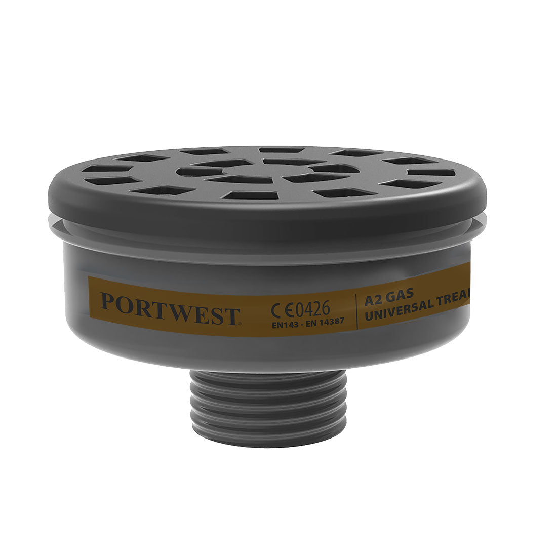 Portwest P906 A2 Gas Filter Universal Tread 1#colour_black