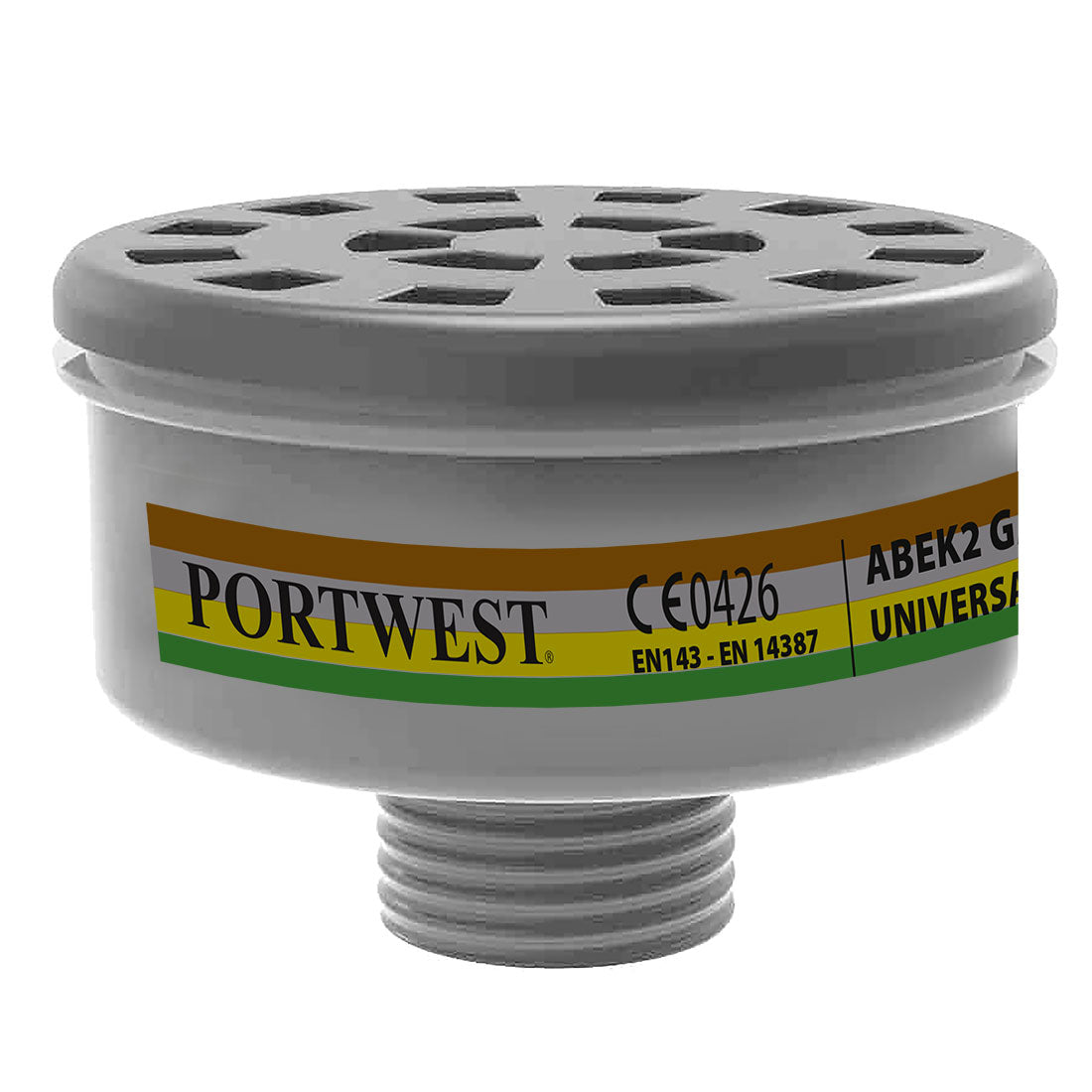 Portwest P926 ABEK2 Gas Filter Universal Tread 1#colour_black