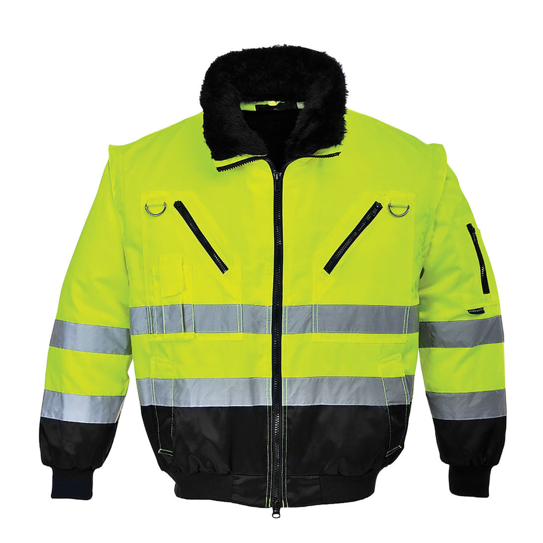 Portwest PJ50 Hi Vis 3-in-1 Pilot Jacket 1#colour_yellow-black