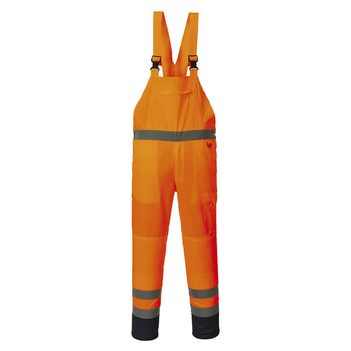 Portwest PJ52 Hi Vis Contrast Bib & Brace - Unlined Orange Main#colour_orange