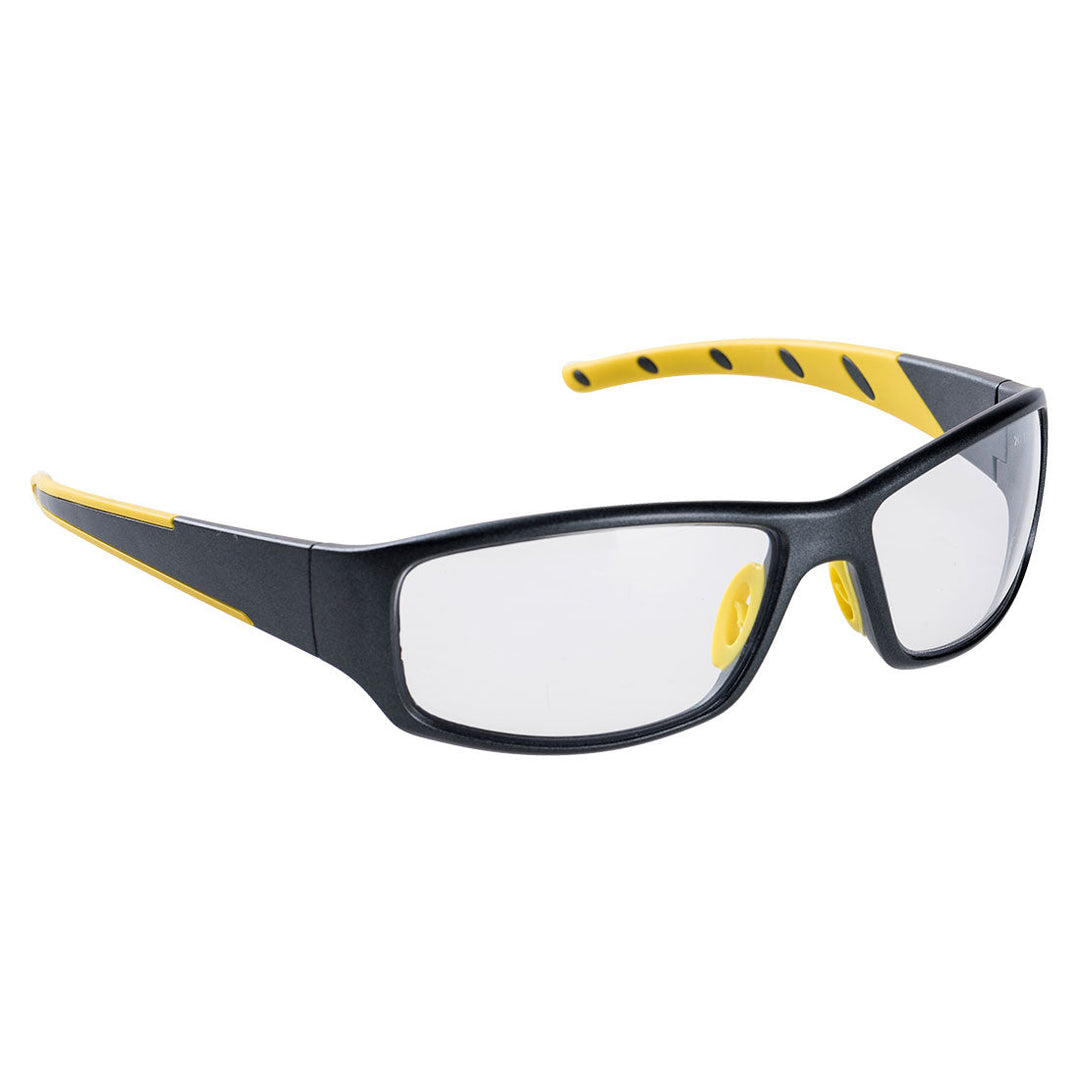 Portwest PS05 Athens Sport Safety Glasses 1#colour_clear 2#colour_clear 3#colour_clear