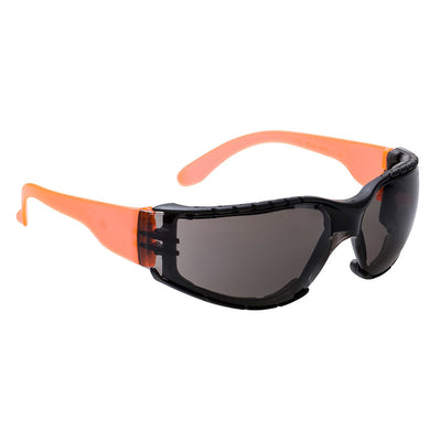 Portwest PS32 Wrap Around Plus Safety Glasses 1#colour_smoke