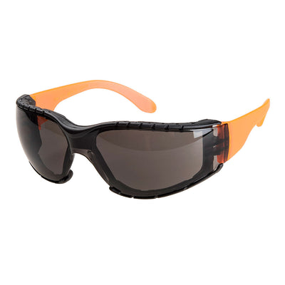 Portwest PS32 Wrap Around Plus Safety Glasses 1#colour_smoke 2#colour_smoke