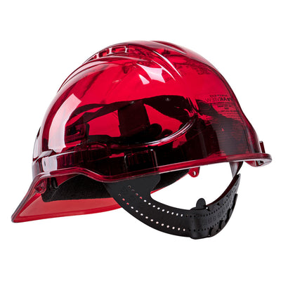 Portwest PV50 Peak View Hard Hat Vented 1#colour_red 2#colour_red