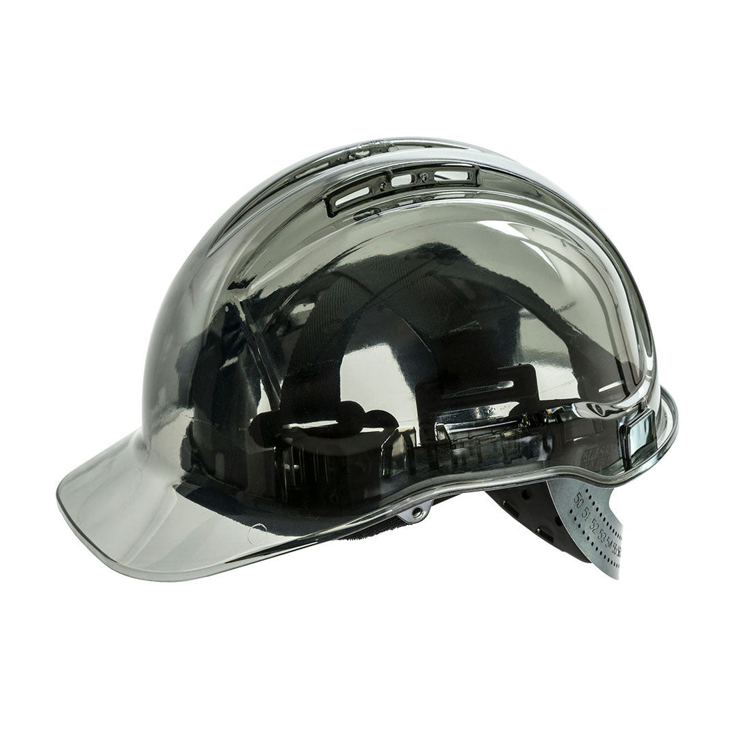 Portwest PV50 Peak View Hard Hat Vented 1#colour_smoke