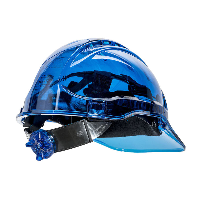 Portwest PV60 Peak View Ratchet Hard Hat Vented 1#colour_blue