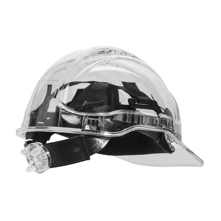 Portwest PV60 Peak View Ratchet Hard Hat Vented 1#colour_clear