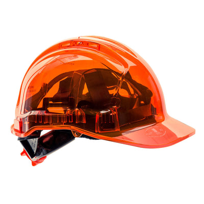 Portwest PV60 Peak View Ratchet Hard Hat Vented 1#colour_orange 2#colour_orange