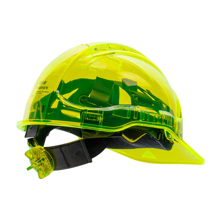 Portwest PV60 Peak View Ratchet Hard Hat Vented 1#colour_yellow