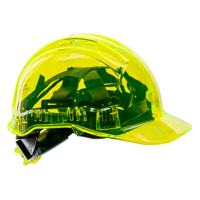 Portwest PV60 Peak View Ratchet Hard Hat Vented 1#colour_yellow 2#colour_yellow