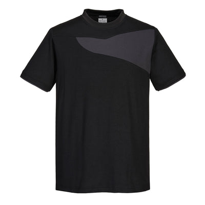 Portwest PW211 PW2 T-Shirt Short Sleeve 1#colour_black-zoom-grey