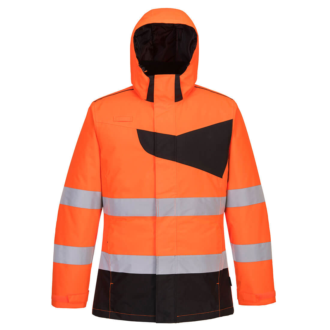 Portwest PW261 PW2 Hi-Vis Winter Jacket 1#colour_orange-black