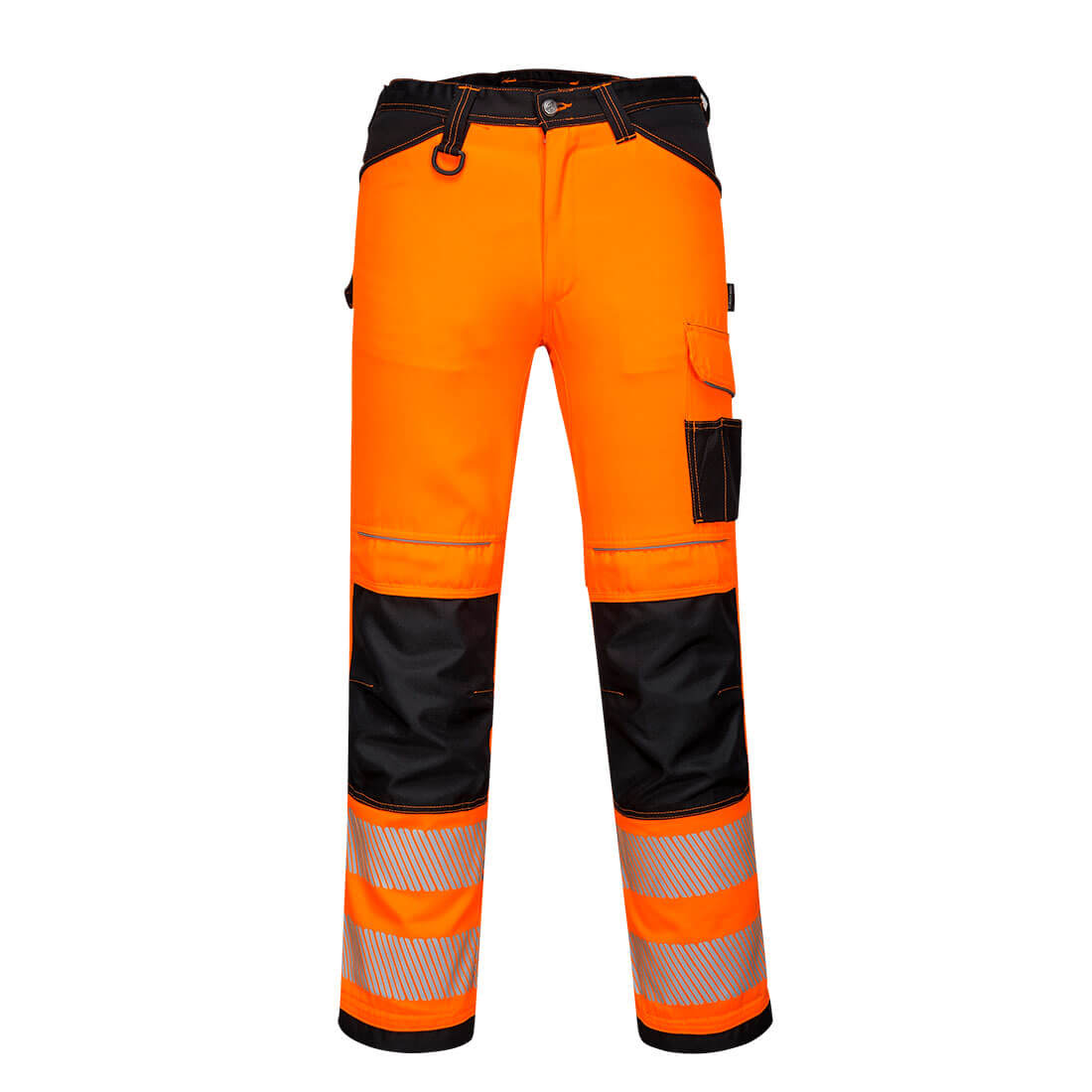 Portwest PW303 PW3 Hi Vis Lightweight Stretch Trousers 1#colour_orange-black