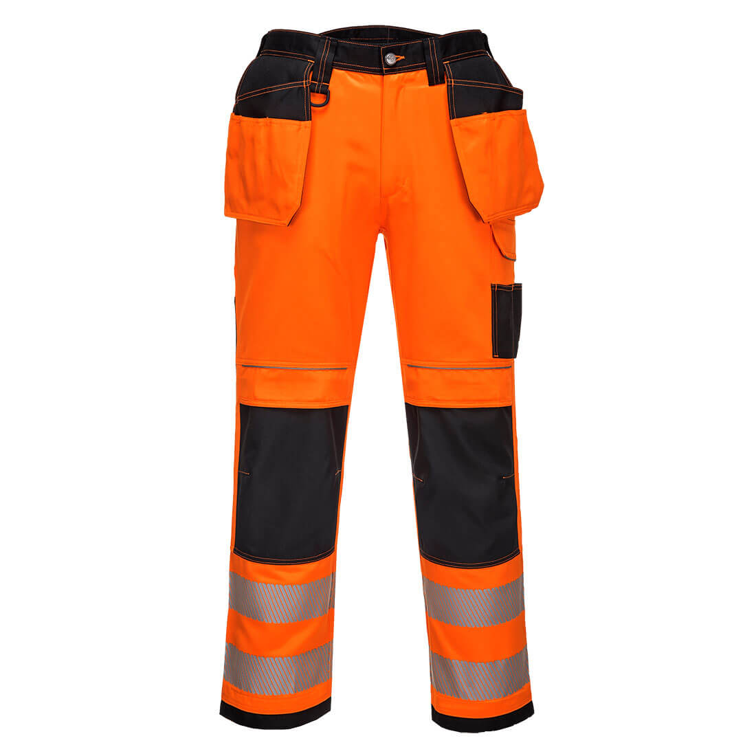 Portwest PW306 PW3 Hi Vis Stretch Holster Trousers 1#colour_orange-black