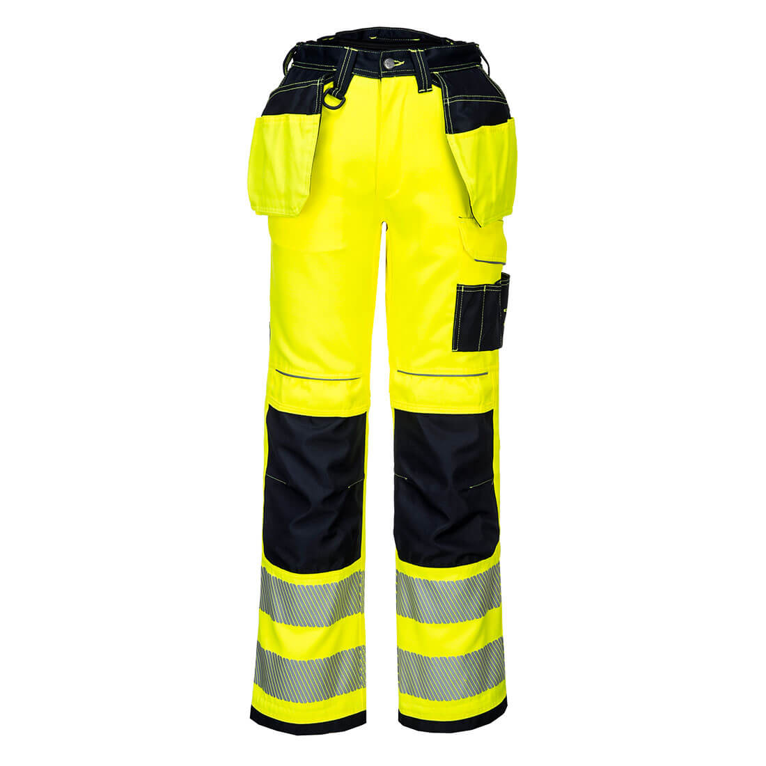 Portwest PW306 PW3 Hi Vis Stretch Holster Trousers 1#colour_yellow-black