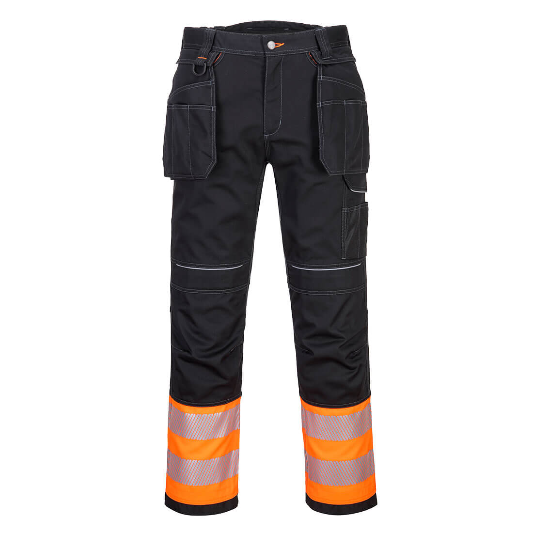 Portwest PW307 PW3 Hi Vis Class 1 Holster Trousers 1#colour_orange-black