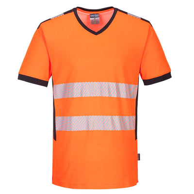 Portwest PW310 PW3 Hi Vis V-Neck T-Shirt 1#colour_orange-black