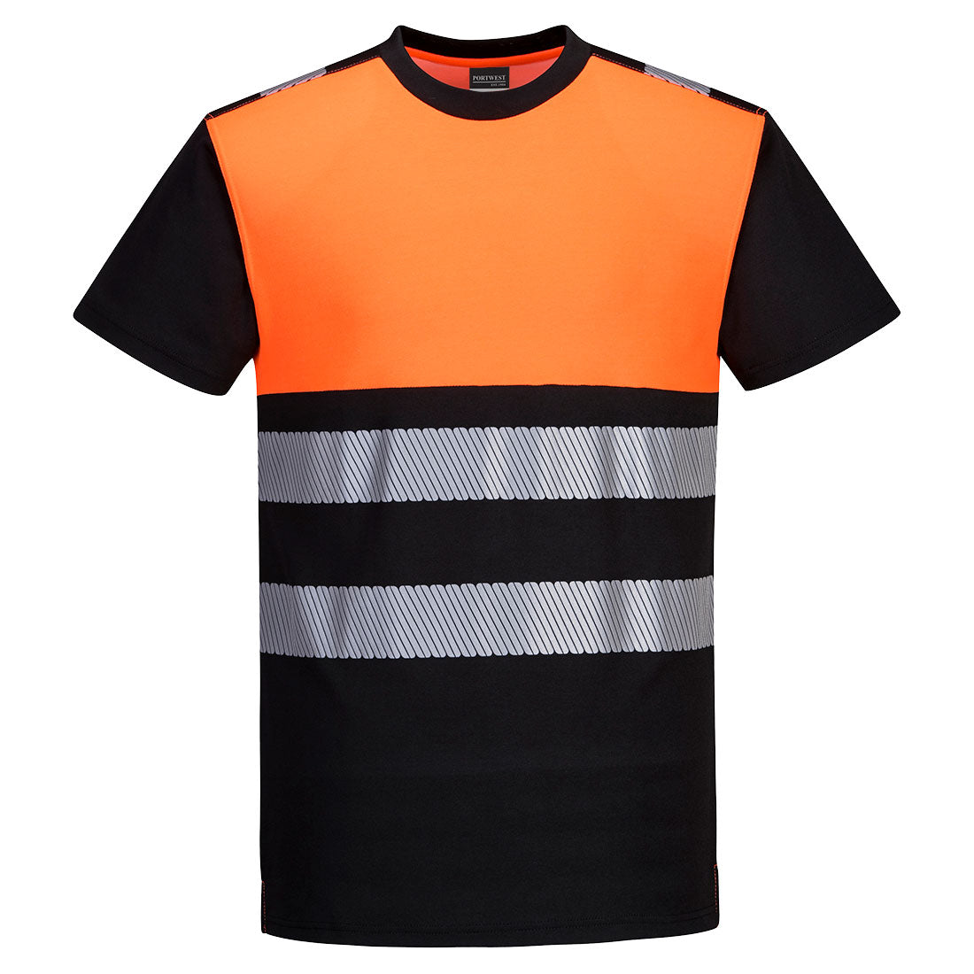 Portwest PW311 PW3 Hi Vis Class 1 T-Shirt 1#colour_black-orange