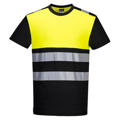 Portwest PW311 PW3 Hi Vis Class 1 T-Shirt 1#colour_black-yellow