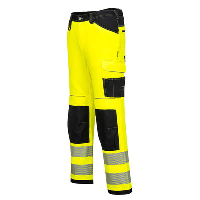 Portwest PW340 PW3 Hi Vis Work Trousers 1#colour_yellow-black 2#colour_yellow-black