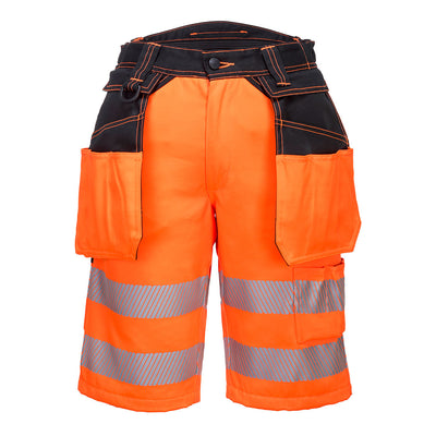 Portwest PW343 PW3 Hi Vis Holster Shorts 1#colour_orange-black