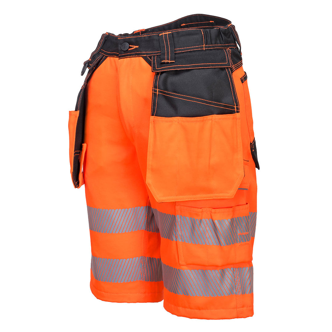 Portwest PW343 PW3 Hi Vis Holster Shorts 1#colour_orange-black 2#colour_orange-black