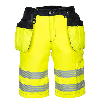 Portwest PW343 PW3 Hi Vis Holster Shorts 1#colour_yellow-black
