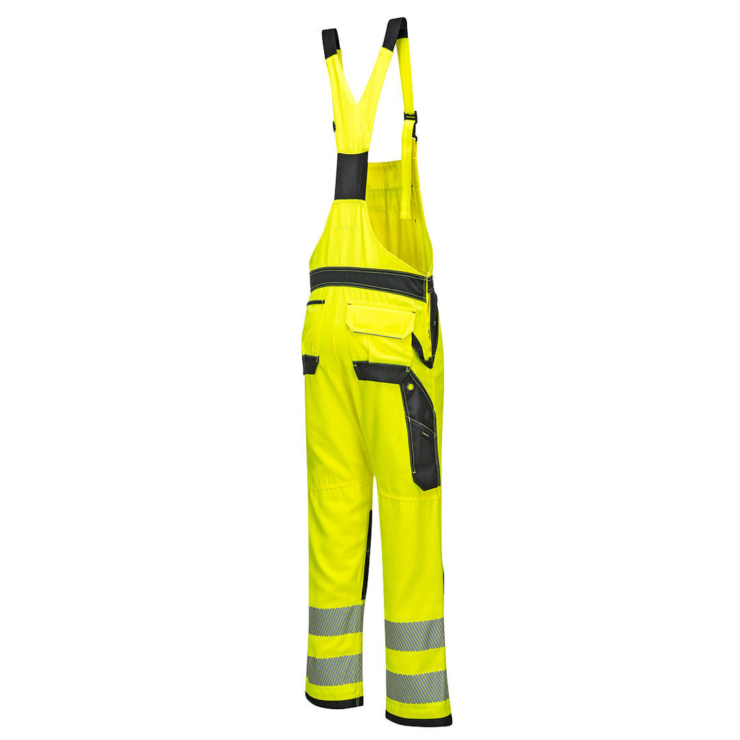 Portwest PW344 PW3 Hi Vis Bib & Brace 1#colour_yellow-black 2#colour_yellow-black 3#colour_yellow-black